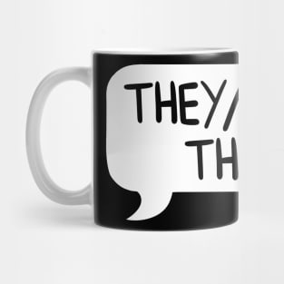 They/Them Pronoun Bubble - White Mug